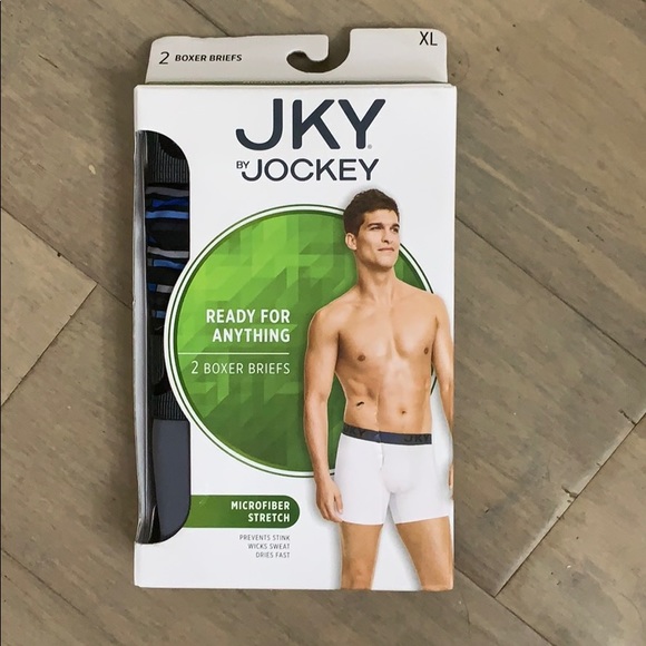 JKY Active Microfiber Stretch Boxer Brief -2 Pack - Picture 2 of 3